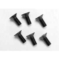 TRAXXAS 2535: Screws, 4x10mm countersunk machine (hex drive) (6)