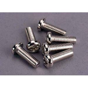 TRAXXAS 2568: Roundhead Machine Screws 4x12mm (6)