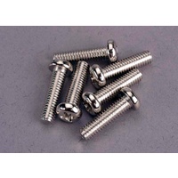 TRAXXAS 2573: Screws, 4x15mm roundhead machine (6)