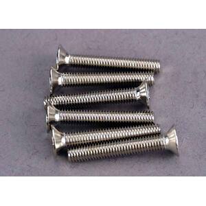 TRAXXAS 2590: Countersunk Machine Screws 3x20mm (6)