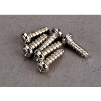 TRAXXAS 2674: Screws, 2x6mm roundhead self-tapping (6)