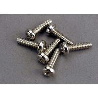 TRAXXAS 2675: Screws, 3x10mm roundhead self-tapping (6)