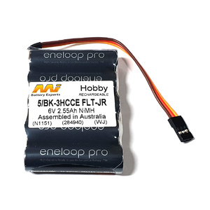 JR 6V 2.55AH Eneloop Pro Receiver Pack NIMH  5/BK-3HCCE FLT