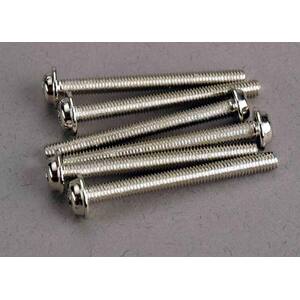 TRAXXAS 3196: Screws, 3x30mm washerhead machine (6)