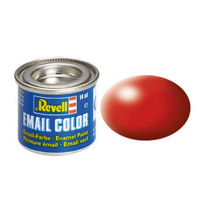 Revell 330 Fiery Red Silk Enamel Paint RAL 3000 14ml 32330