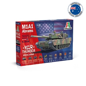 Italeri 35108 M1A1 Abrams 'War Thunder' w/ Aus Decals 1/35 Scale Plastic Model Kit
