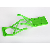 TRAXXAS 3623A: Skid plates, front & rear (green)