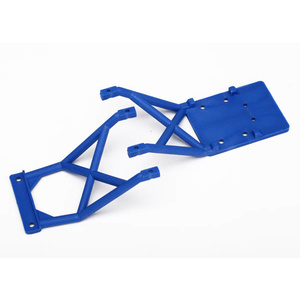 TRAXXAS 3623X: Skid plates, front & rear (blue) 