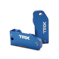 TRAXXAS 3632A: Caster blocks, 30-degree, blue-anodized 6061-T6 aluminum (L&R)/ suspension screw pin (2)
