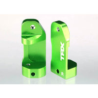 TRAXXAS 3632G: Caster blocks, 30-degree, green-anodized 6061-T6 aluminum (L&R)/ suspension screw pin (2)