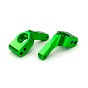 TRAXXAS 3652G Stub axle carriers, (2), 6061-T6 aluminum (green-anodized)/ 5x11mm ball bearings (4)