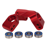 TRAXXAS 3652X: Stub axle carriers (2), 6061-T6 aluminum (red-anodized)/ 5x11mm ball bearings (4)
