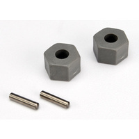 TRAXXAS 3654: Wheel hubs, hex (tall offset, front) w/ Pins