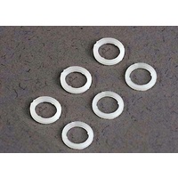 TRAXXAS 3685: White plastic washers (5x8x1.0mm) (6)