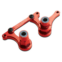 TRAXXAS 3743X: Steering bellcranks, drag link (red-anodized T6 aluminum)