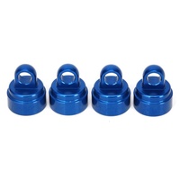 TRAXXAS 3767A: Shock caps, aluminum (blue-anodized) (4) (fits all Ultra Shocks)
