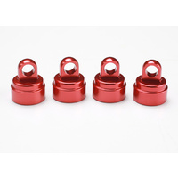 TRAXXAS 3767X: Shock caps, aluminum (red-anodized) (4) (fits all Ultra Shocks)