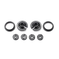 TRAXXAS 3768: Spring retainers, upper & lower (2)/ piston head set (2-hole (2)/ 3-hole (2))