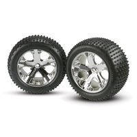 TRAXXAS 3770: Tires & wheels, assembled, glued (2.8'')