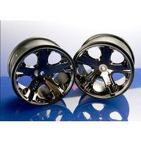 TRAXXAS 3772A: Wheels, All-Star 2.8" (black chrome) (2WD electric rear)