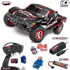 TRAXXAS Slash Pro 2WD RC Short-Course Truck Black RTR w/ ID Charger 58034-1