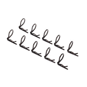 TRAXXAS 3935A: Body clip (mounting clip), angled, 90-degrees (black) (10)