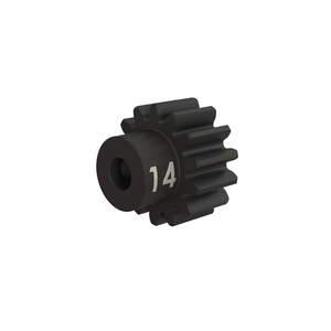 TRAXXAS 3944X: Gear, 14-T pinion (32-p), heavy duty (machined, hardened steel)/ set screw