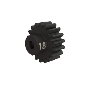 TRAXXAS 3948X: Gear, 18-T pinion (32-p), heavy duty (machined, hardened steel)/ set screw