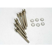 TRAXXAS 3963: Screws, 3x28mm cap-head machine (hex drive) (6)/ 3x6mm ELW (6)