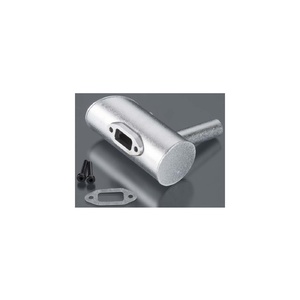 DLE Engine Muffler Left 1-Hole: DLE-40cc  40S31