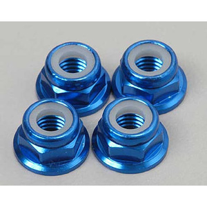 TRAXXAS 4147X: Nuts Flanged Alum Bl-Anodized 5mm T-Maxx 2.5 (4)