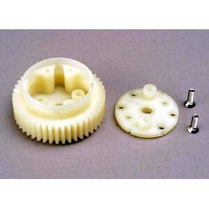 TRAXXAS 4181: Differential gear (45-tooth)/ side cover plate & screws