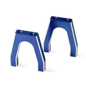 TRAXXAS 4919X: Throttle & Brake Servo Mounts (Blue Machined Aluminium)