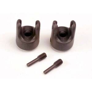 TRAXXAS 4928X: Differential output yokes (heavy duty) (2)/ set screw yoke pins, M4/10 (2)