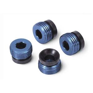 TRAXXAS 4934X: Aluminium Pivot Ball Caps (blue anodized) (4)