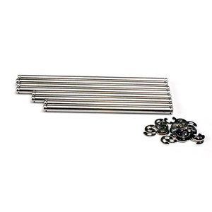 TRAXXAS 4939X: Suspension pin set, stainless steel (w/ E-clips)