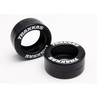 TRAXXAS 5185: Tires, rubber (2) (fits TRAXXAS wheelie bar wheels)