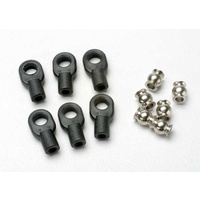 TRAXXAS 5349: Rod ends, small, with hollow balls (6) (for Revo steering linkage)