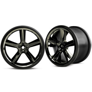 TRAXXAS 5372X Gemini 3.8" Wheels Black Chrome (2) E-Revo Summit