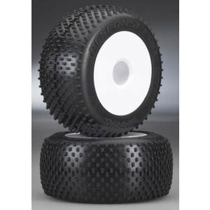 TRAXXAS 5375R: Response Pro 3.8" Tires/Dish Wheels (2)