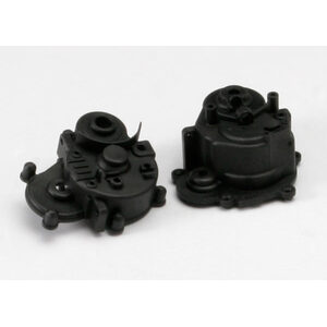 TRAXXAS 5391R: Gearbox halves (front & rear)/ rubber access plug/ shift detent ball/ spring/ 4mm GS/ shift shaft seal, glued