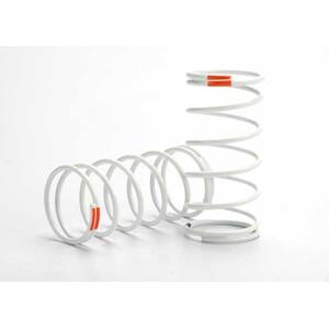 TRAXXAS 5428: Spring, shock (white) (GTR) (front) (0.9 rate orange) (1 pair)