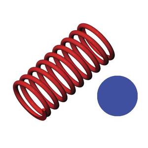 TRAXXAS 5444: Shock Spring (red) (GTR) (5.9 rate blue) (std. rear 120mm) (1 pair)