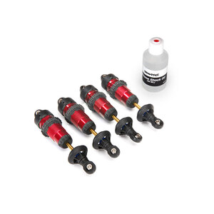 TRAXXAS 5460R: GTR Aluminium Red Anodized Shocks (Fully Assembled w/o Springs) (4)