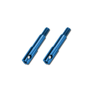 TRAXXAS 5537X: Wheel spindles, front, 7075-T6 aluminum, blue-anodized (left & right)