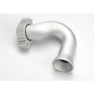 TRAXXAS 5540 Header, exhaust (Jato) (tubular aluminum, clear anodized) (TRX® 2.5, 2.5R, 3.3)