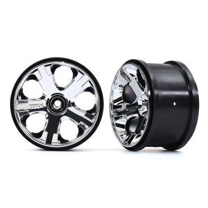 TRAXXAS 5577: Wheels, All-Star 2.8" (Chrome) (Nitro Front) (2)