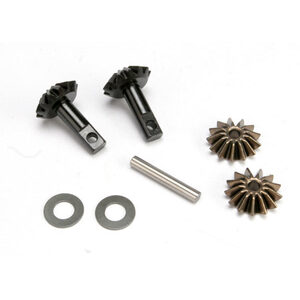 TRAXXAS 5582: Gear set, differential (output gears (2)/ spider gears (2)/ spider gear shaft)