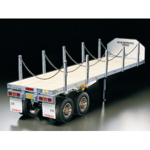 Flatbed Semi-Trailer For Tamiya 1/14 Scale RC Tractor Truck 