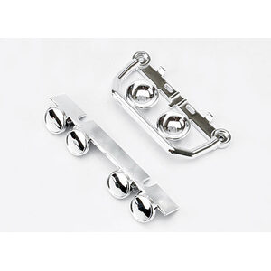 TRAXXAS 5634: Light bar, front bumper (chrome) (1), roof light bar (chrome) (1)
